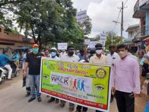 Blindwalk on World Sight Day at Rural campus area.