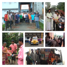 Distributing to the victim families....