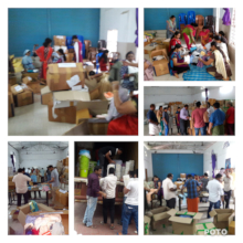 Selfless service by volunteers.....