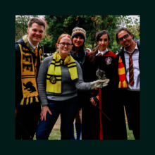 Ash enchanting guests at Magic & Mischief market