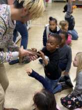 Intern Tim with Kellogg at Central Park School