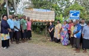 Yadua village is marked as "TSUNAMI HAZARD ZONE"