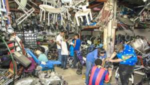 Working on 3 wheelchairs at the same moment.