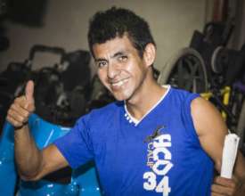 Aldo, who is deaf does WC repairs for children