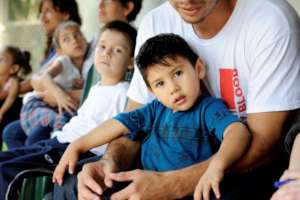 Children are waiting for wheelchairs in Nicaragua