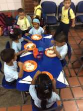 Students having lunch