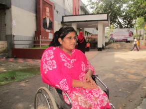 Aklima Physical handicap with Wheel Chair  User