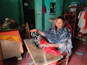 women working with sewing machine