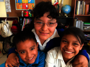 Angelica with best friends Miguelito and Maricruz