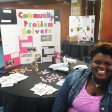 RAP Facilitator Sophie with her group's project!