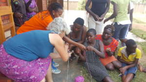 Our children taught on knitting