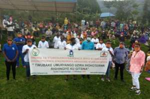 16 Days GBV campaign participants at Rulindo