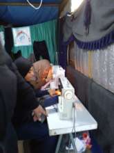 Learning skills despite limited space in the camp