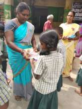 writing material distributed