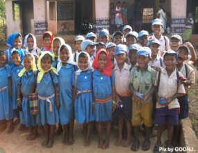 In uniforms, ready to learn..