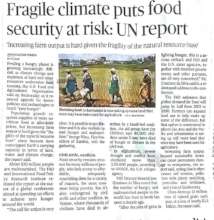 Food security at risk
