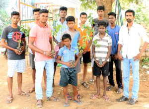 youth group involvng in temple forest activity