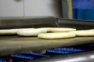 Cooking arepas for the students
