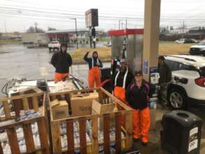 FRF volunteers at gas station in Mayfield, KY