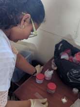 Testing samples during our anti-parasite campaign