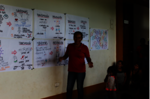 Silveria, our Shipibo nurse, giving a talk