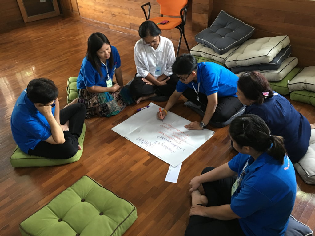 Training staff from an orphanage