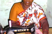 Sewing Machine to a Poor Women to Start Business