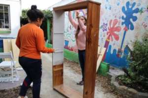 A fresh coat of paint for the shelves