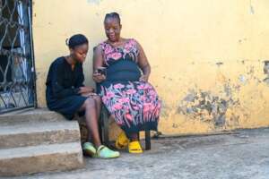 Child and mother engaged in a conversation