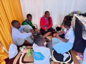Children attending a therapy session