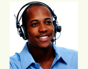 Motivated therapist assisting a child online