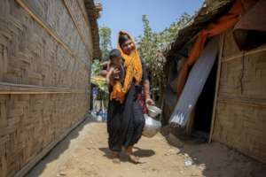 Sanjida, a young Rohingya refugee mother