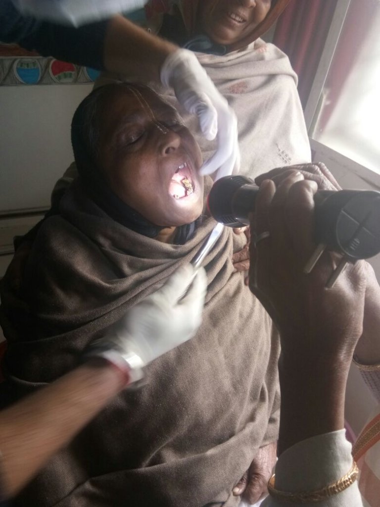 Ambulance for aged abandoned elderly women