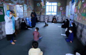 Socially distanced learning in Afghanistan