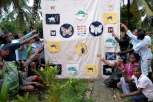 Group picture of Sepali team during the rain