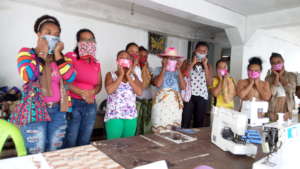 Team makes their own masks before outbreak