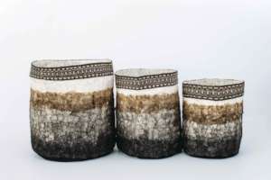 Baskets designed by Lalaina and made by the team