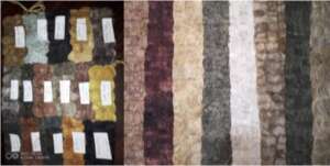 Color chart of the silk textile