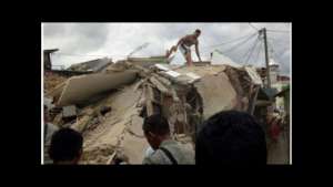 Houses are down with an unknown number of injuries