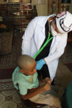 Doctor giving medical check-ups