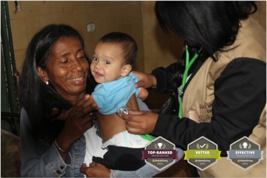 Baby Receiving Medical Checkup by SAI Doctor