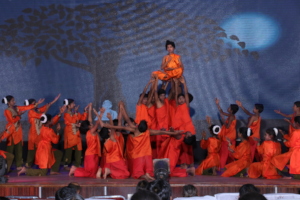 Children enact Buddha's life-story at Makkala Raga