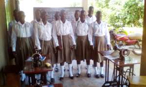 Girls photo against their notes on Computer skills