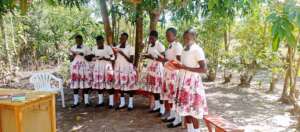 Girls are engaged in a number of activities