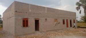 The back elevation in progress, a Clear view