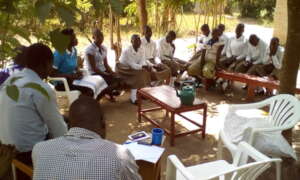 An Instructor lectures on ethical issues