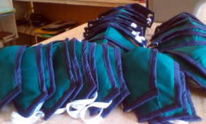 Face masks produced read for distribution