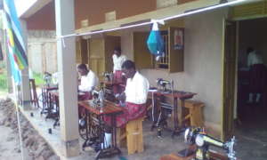 Some face masks displayed