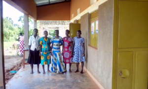 A section of Girls that report for measuring cloth