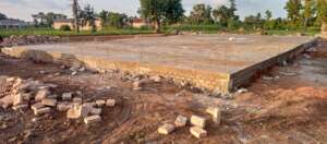 Foundation being slabbed